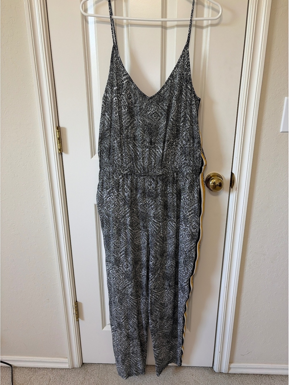 Peyton Jensen Pattered Jumpsuit with Stripes size xl